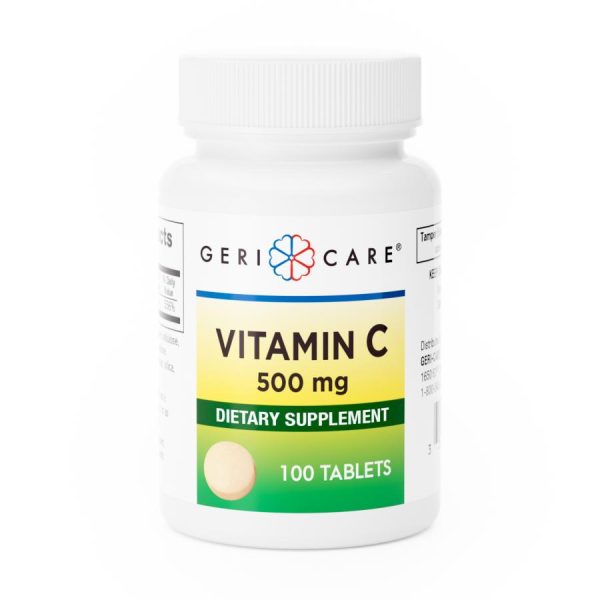 Geri-Care Vitamin C Supplement, 500 mg Vitamin C 100 Tablets