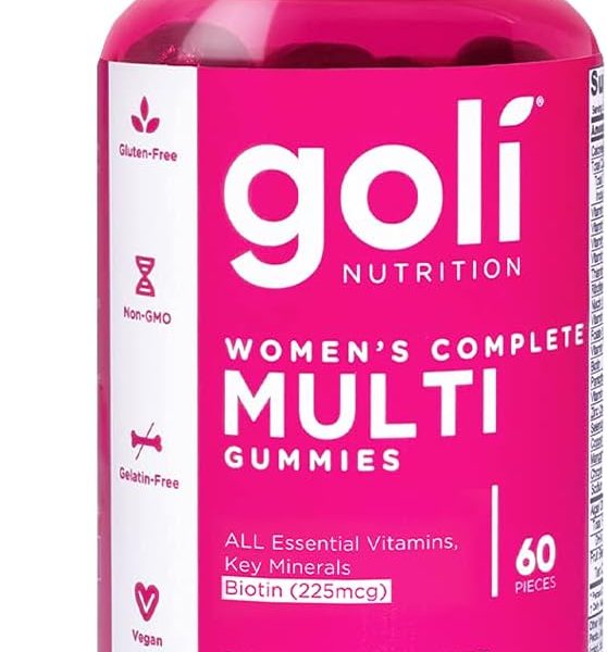 Goli® Women’s Multivitamin Gummies - 60 Count - All 13 Essential Vitamins, and Key Minerals - Kosher, Gluten-Free, Vegan, and Non-GMO