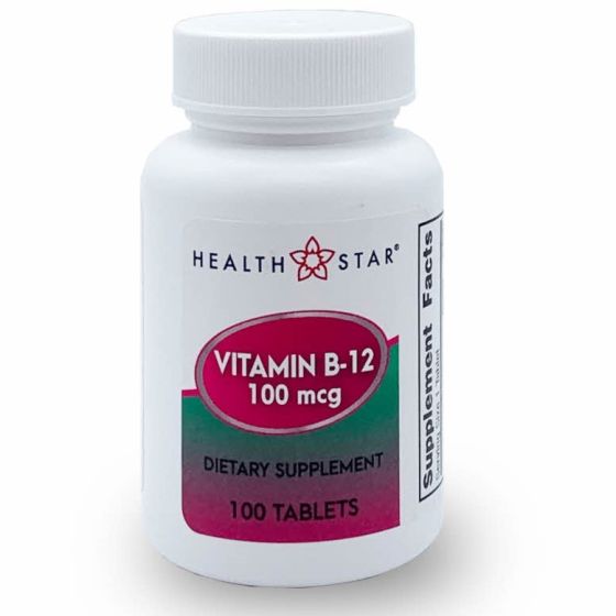 Health Star Vitamin B-12 Tablet 100mcg 100 Tablets